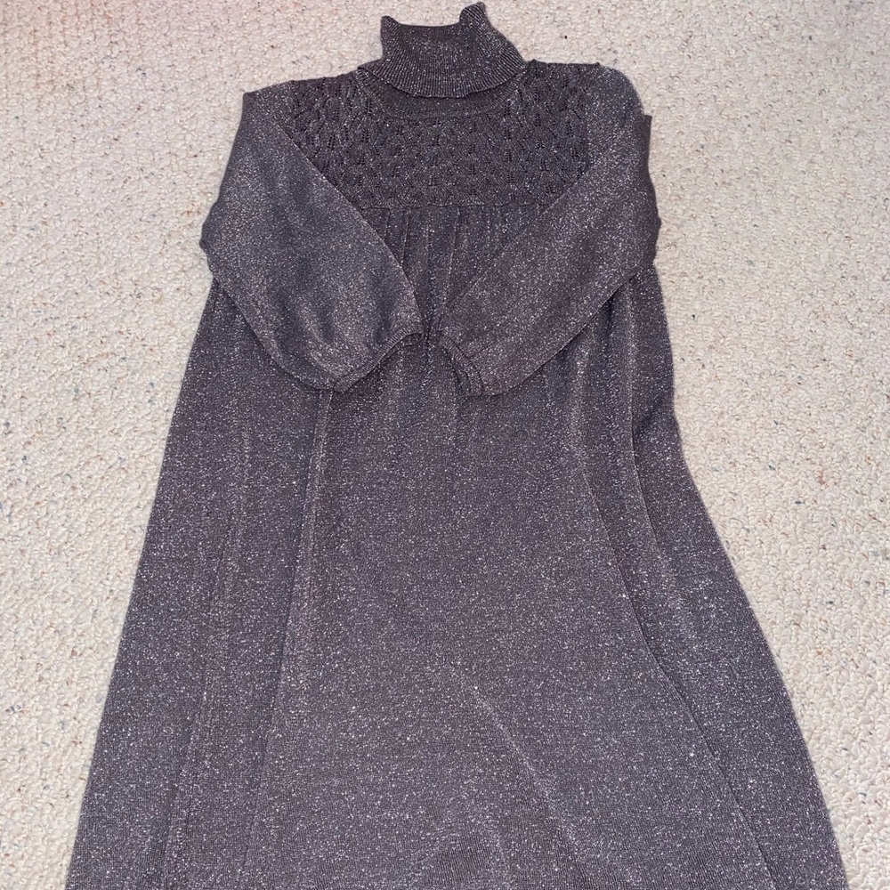 Gray Turtleneck Dress